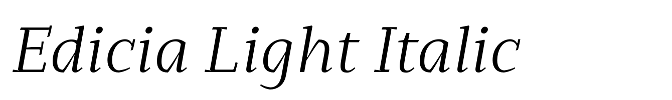 Edicia Light Italic